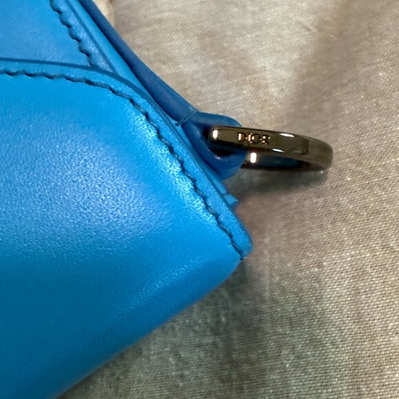 Dior Blue Leather Lock Crossbody Bag - Picture 11 of 15
